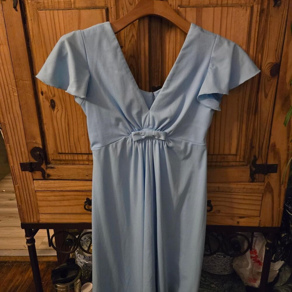 Vintage 60s Women's Blue Dress